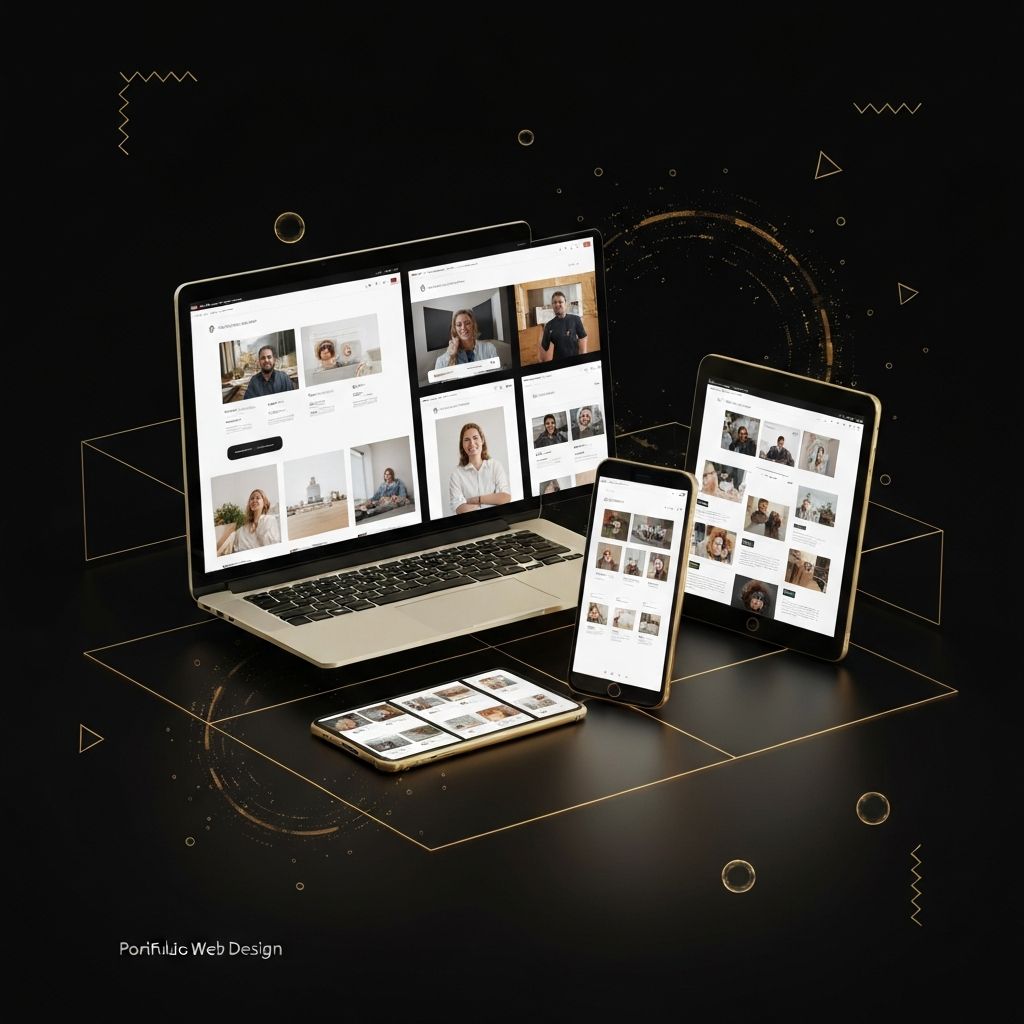 Website design showcase with modern devices